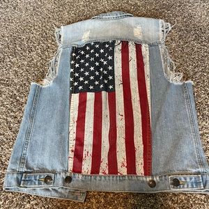 Kittenish denim vest